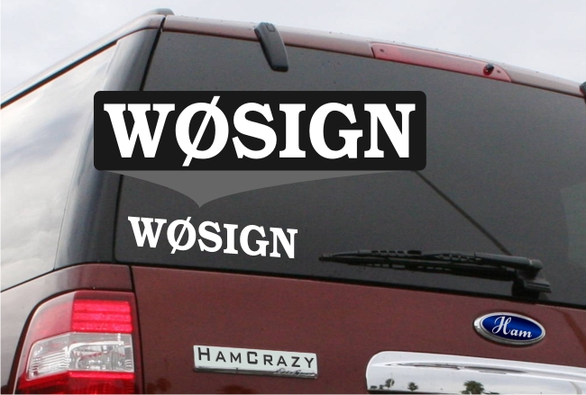 TWO FOR ONE SPECIAL - 2 Inch Callsign Window Decal TWO FOR ONE SPECIAL - 2 Inch Callsign Window Decal